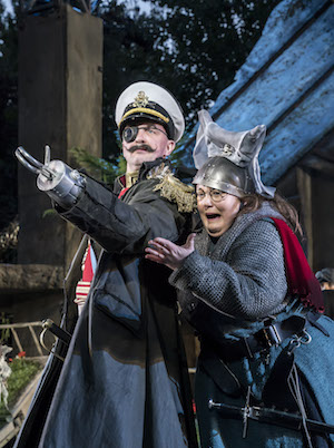 Dennis Herdman and Caroline Deyga as Hook and Smee