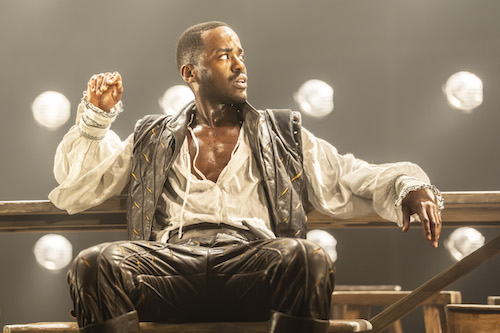 Ncuti Gatwa as Christopher Marlowe in Born With Teeth (c) Johan Persson 