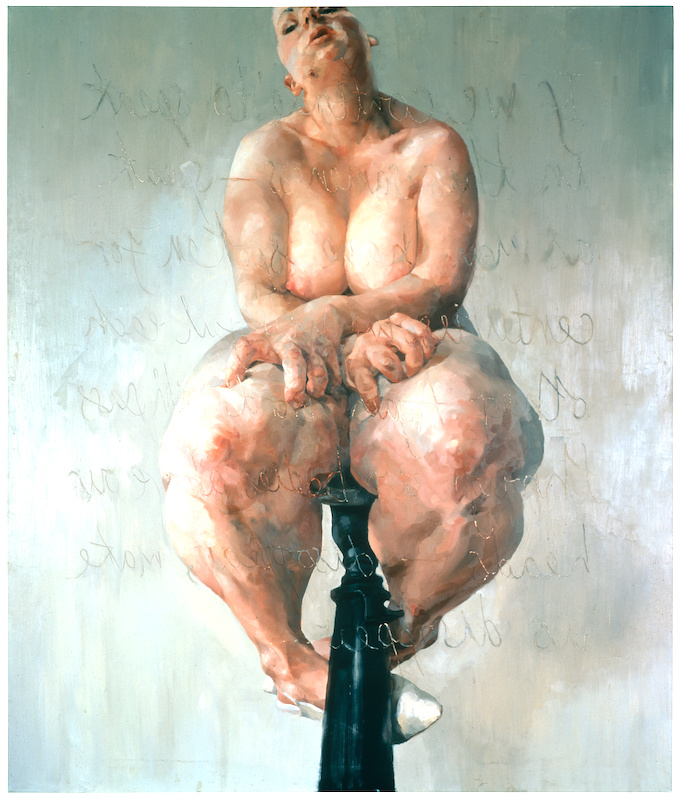 Propped 1992 by Jenny Saville. Private Collection. Courtesy Gagosian © Jenny Saville  