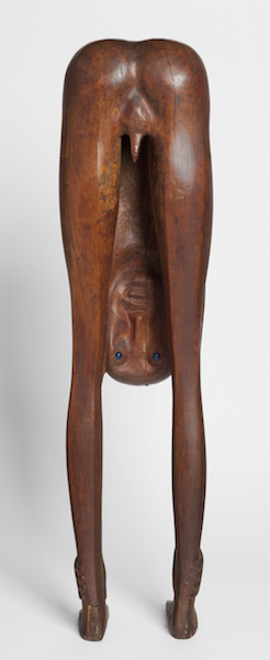 5. Isamu Noguchi, Boy Looking Through Legs (Morning Exercises), 1933 Pear wood, blue beads, 72.4 x 18.7 x 18.1 cm Photograph by Kevin Noble The Noguchi Museum Archives, 147079 ©INFGM / ARS - DACS
