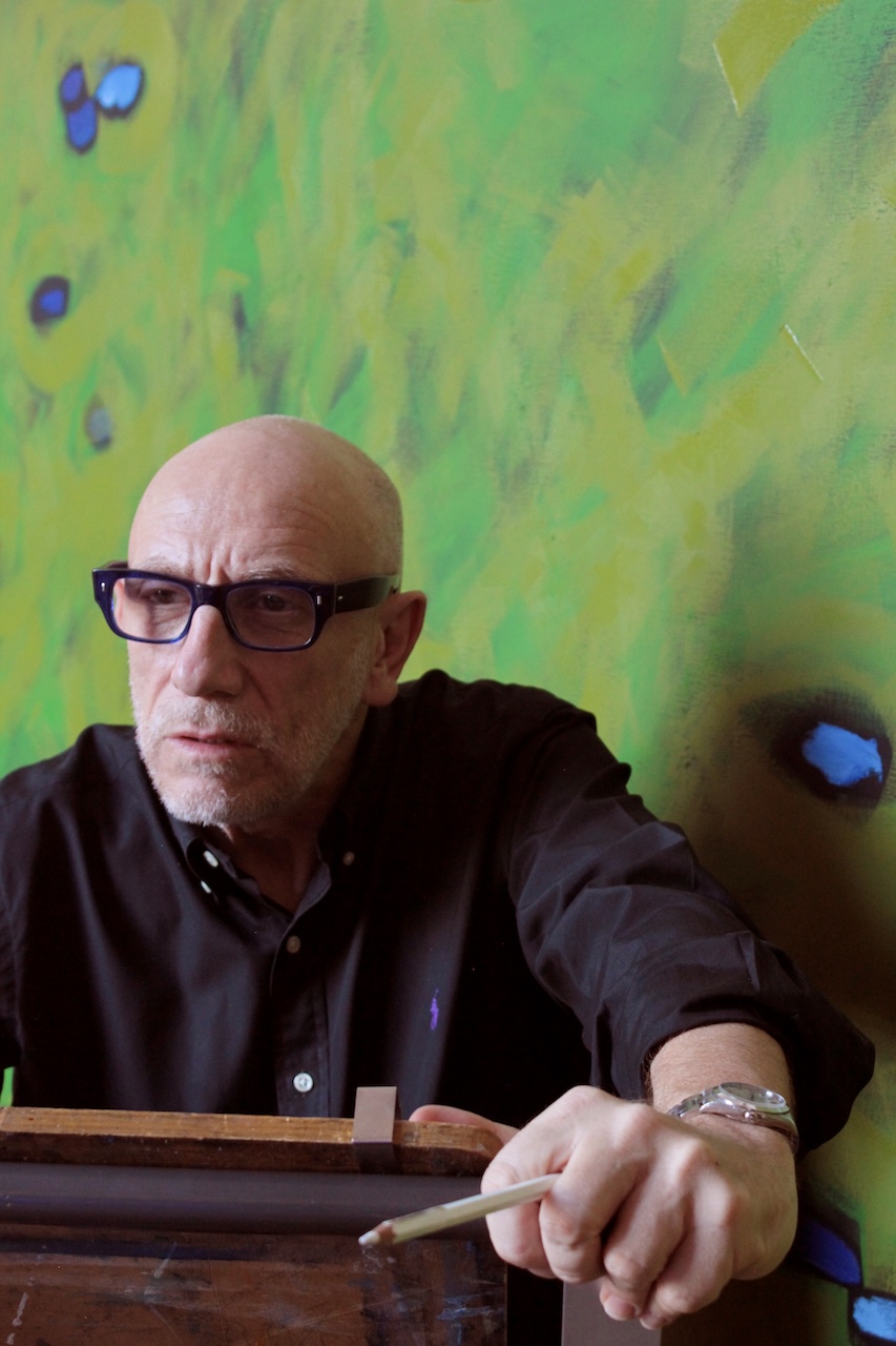 Brian Clarke in the studio