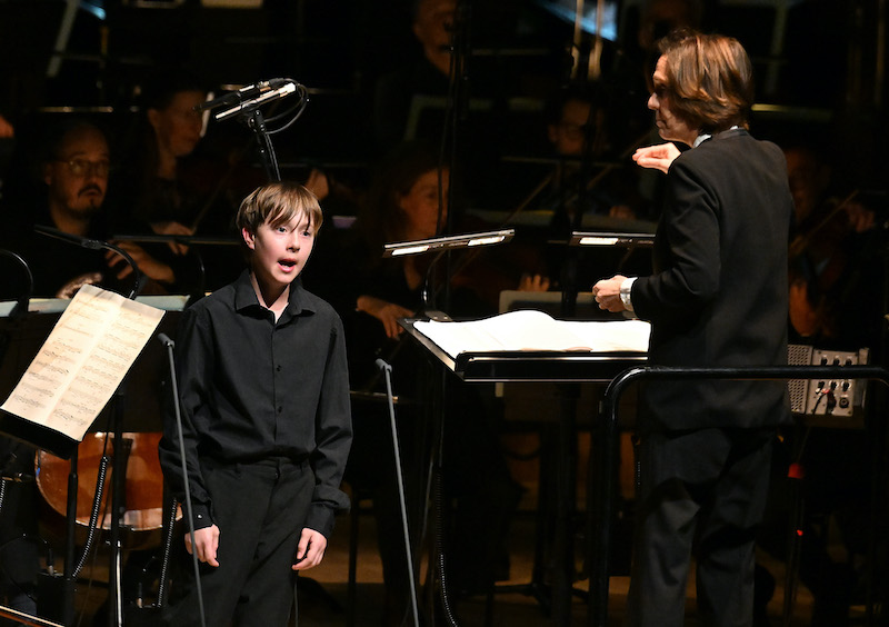 Treble Oliver Barlow singing Fauré at the Barbican