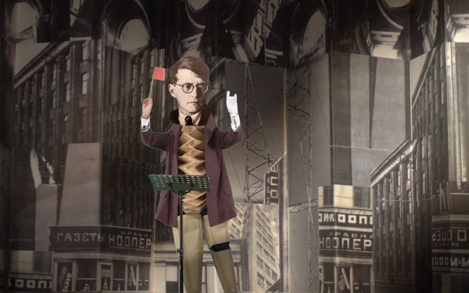 Image from Kentridge's film for Shostakovich 10