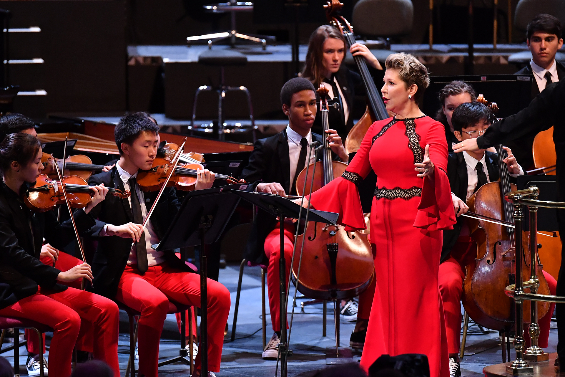 Joyce DiDonato and NYO-US players at the Proms