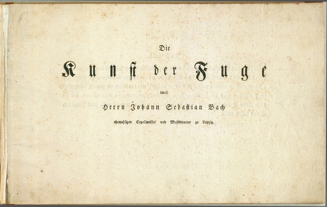 Bach The Art of Fugue