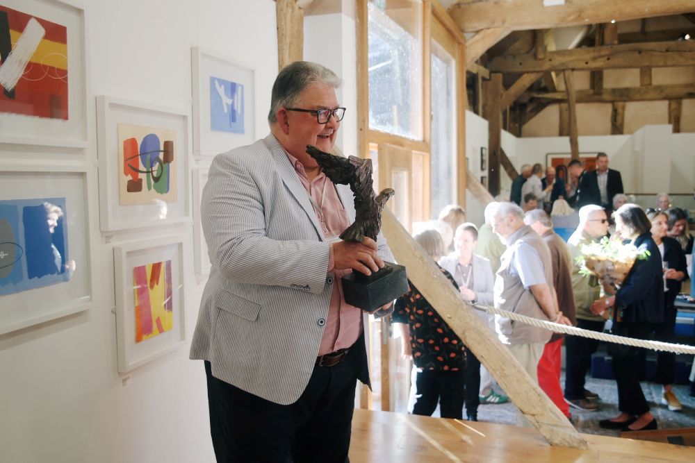 George Vass with eagle