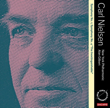 The sleeve of the Dacapo release of Symphonies 1 and 4