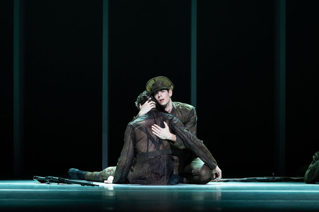 Matthew Ball as Ted Feltham and Tomas Mock as Harry Patch
