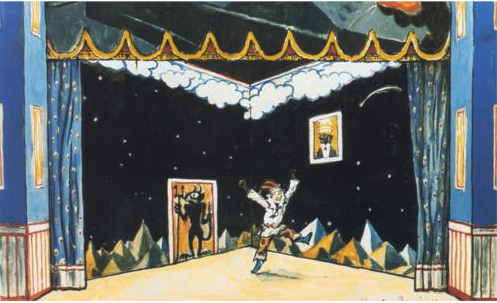 Benois sketch for Petrushka 1911