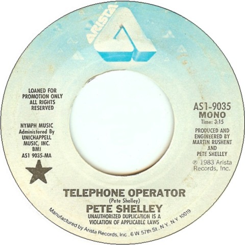 pete shelley telephone operator us single