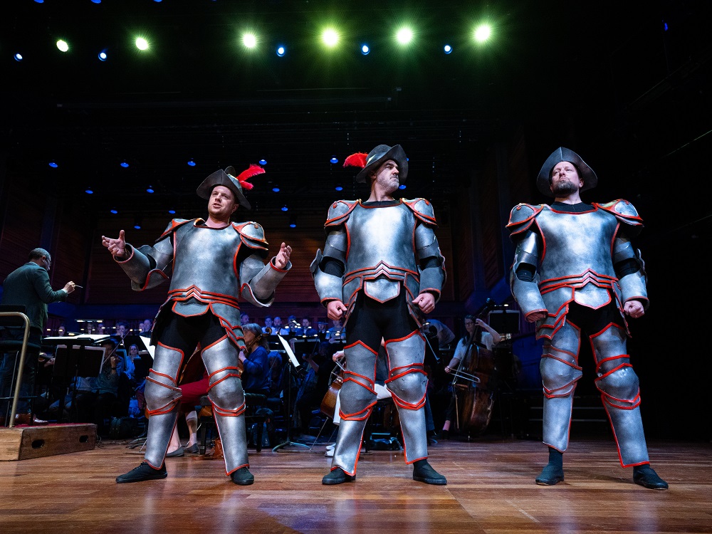 Arac, Guron and Scynthius in 'Princess Ida'