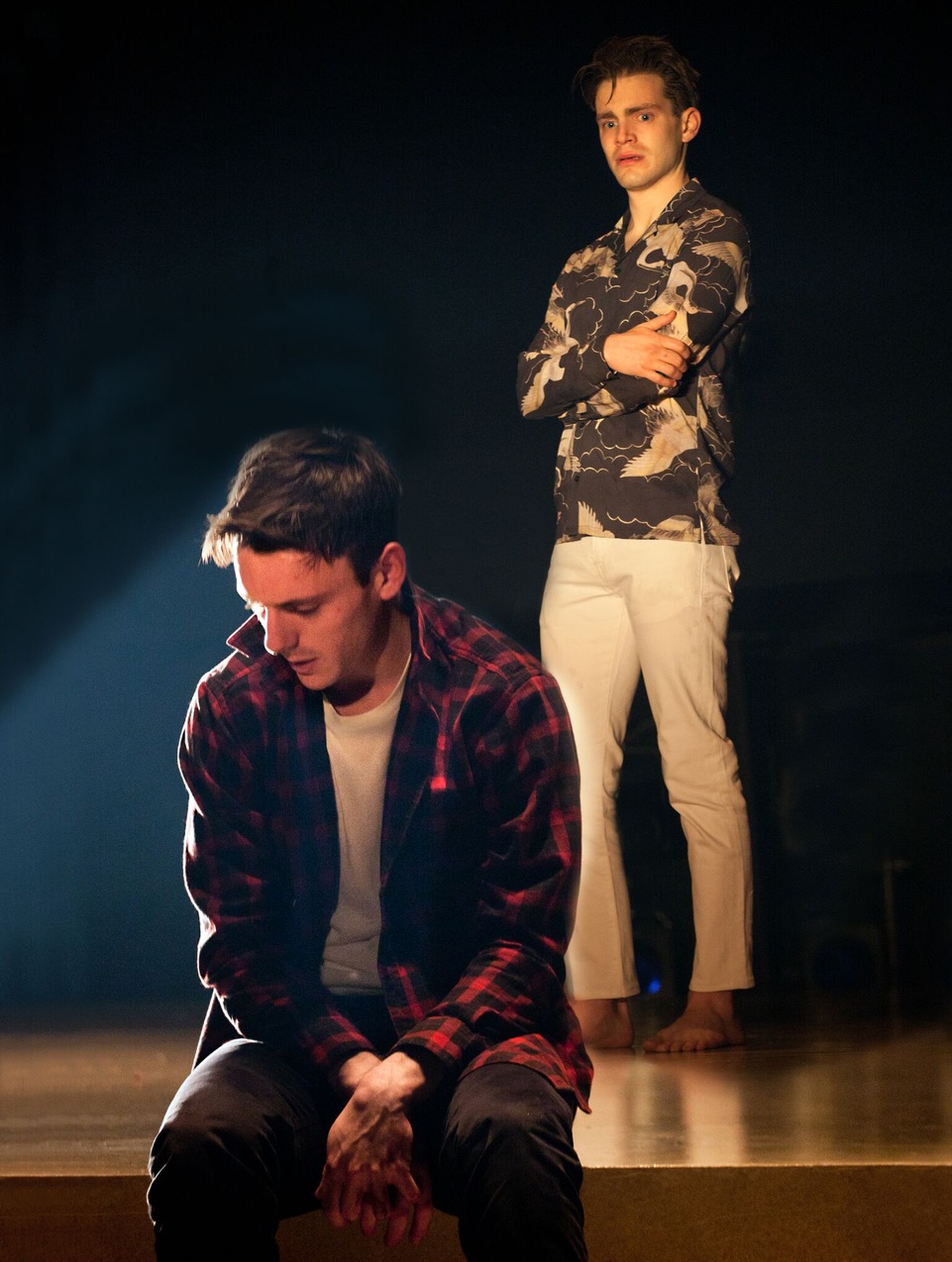 Samuel H. Levine and Andrew Burnap in The Inheritance at the Young Vic 