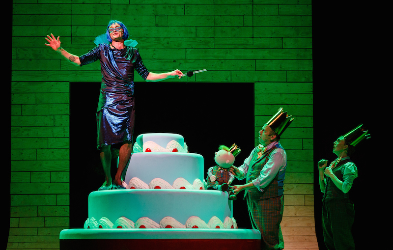 Sylvia (Stu Goodwin), King Derek (Joe Hall), Queen Vanessa (Lucy Tuck)