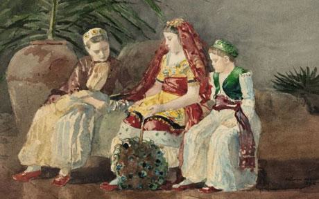 homer_children_under_a_palm_tree